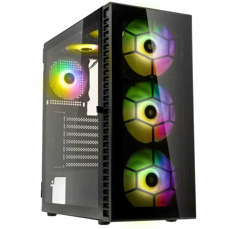 Kolink Observatory HF Glass ARGB Midi-Tower - juoda