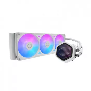 Skysto aušinimo rinkinys Cooler Master MasterLiquid Atmos II 360 Pixel LED White — 120 mm ventiliatoriai, LDB guolis, 322,8 m³/h oro srautas