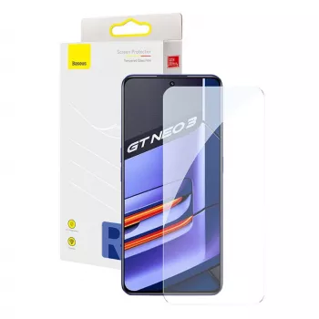 Grūdinto stiklo ekrano apsauga Baseus, skirta realme GT Neo3, 0,33 mm, 9H kietumas