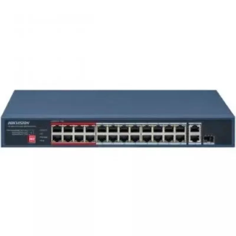 Hikvision Value Series 24 prievadų greitasis eterneto nevaldomas PoE komutatorius