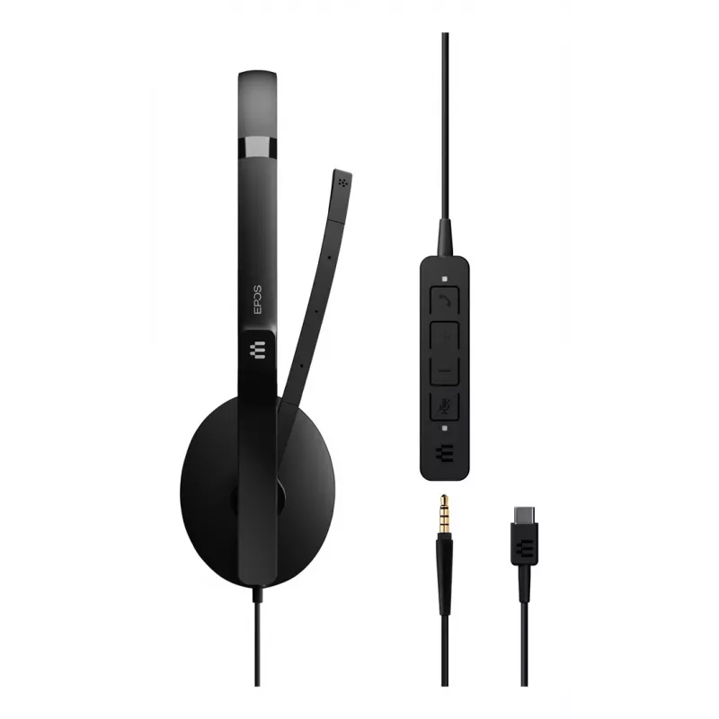 EPOS ADAPT 165 USB-C II ausinės, laidinės, galvos lankelis, biurui / skambučių centrui, USB Type-C, juodos