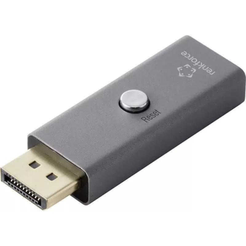 Renkforce RF-6903988 DisplayPort 8K EDID emuliatorius, aliuminis, 7680x4320 @ 60 Hz (RF-6903988)
