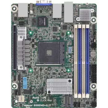ASRock B550D4ID-2L2T pagrindinė plokštė AMD B550 Socket AM4 mini ITX (B550D4ID-2L2T)