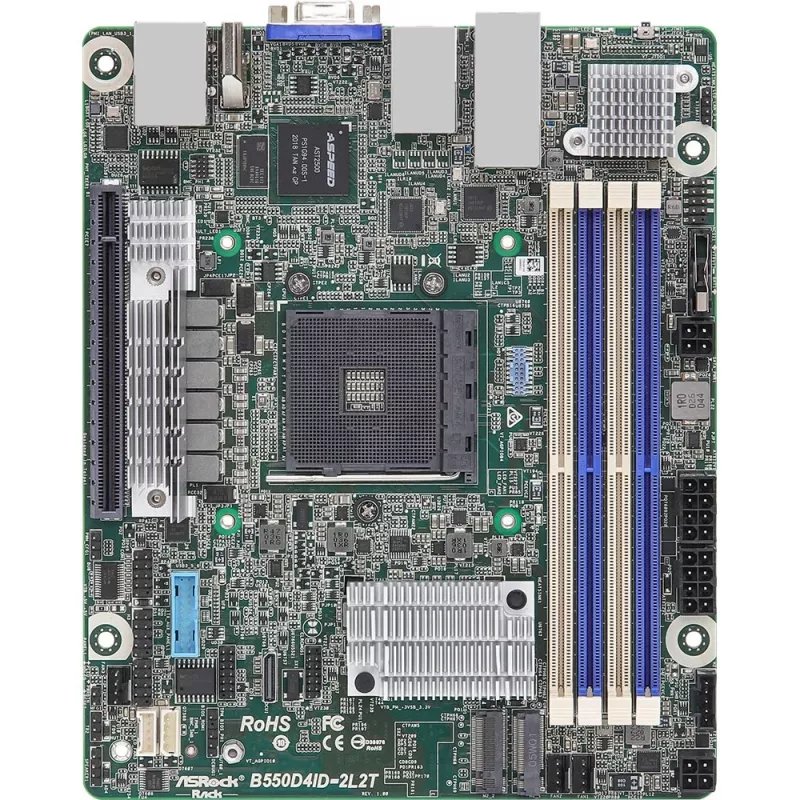 ASRock B550D4ID-2L2T pagrindinė plokštė AMD B550 Socket AM4 mini ITX (B550D4ID-2L2T)
