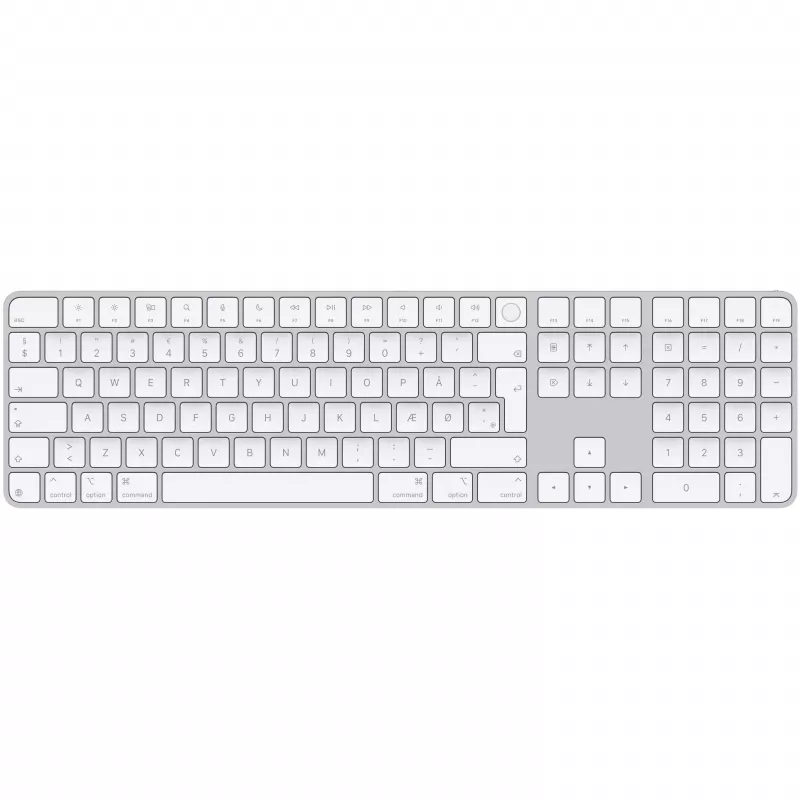 Apple Magic klaviatūra universali USB + Bluetooth QWERTY danų kalba balta