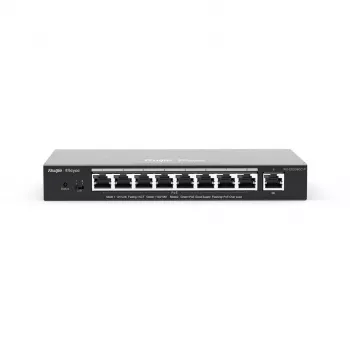 Ruijie Networks RG-ES209GC-P tinklo komutatorius Valdomas Gigabit Ethernet (10/100/1000) Power over Ethernet (PoE) Juodas