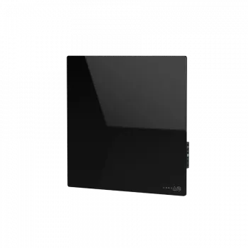AENO Premium Eco Smart Quadro sieninis šildytuvas, 500 W, 50x50 cm, grūdintas stiklas, infraraudonųjų spindulių + konvekcinis šildymo tipas, LED ekranas, kištuko tipas: Europa (E/F tipo), JUODAS, , Pagaminta Lenkijoje