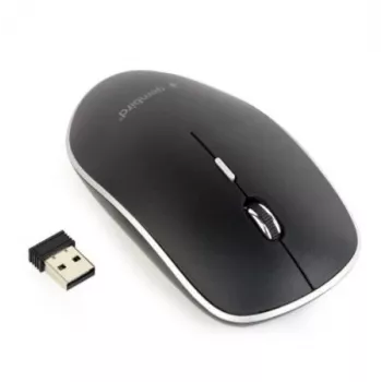 pelė USB OPTICAL WRL Juoda/SILENT MUSW-4BS-01 GEMBIRD