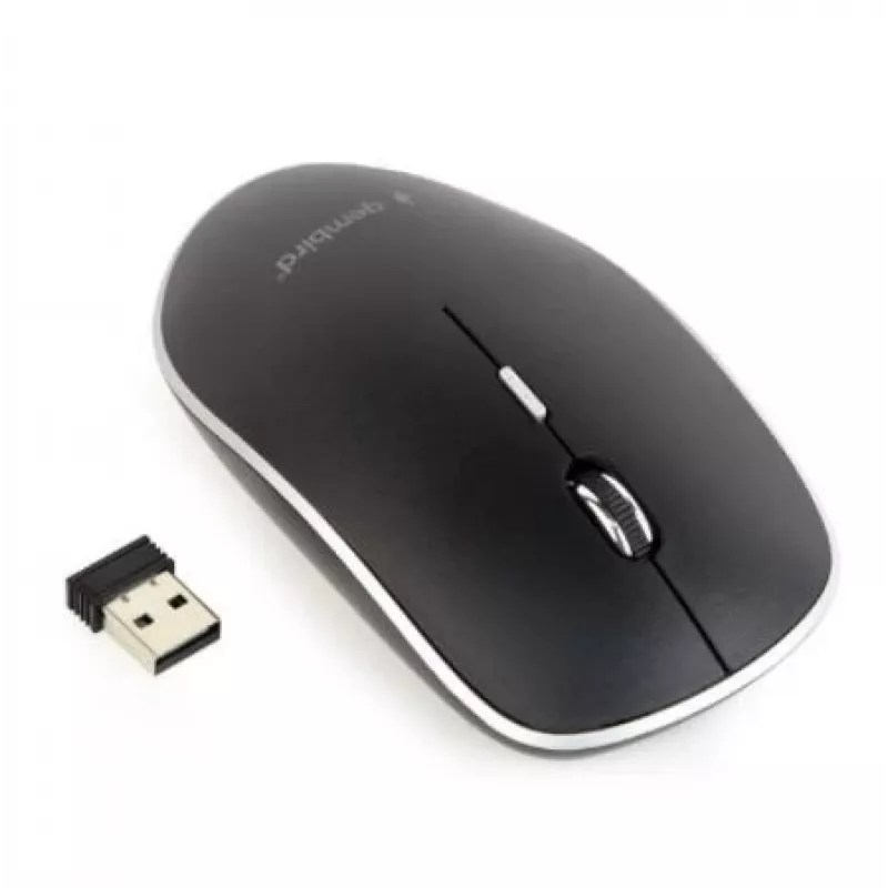 pelė USB OPTICAL WRL Juoda/SILENT MUSW-4BS-01 GEMBIRD