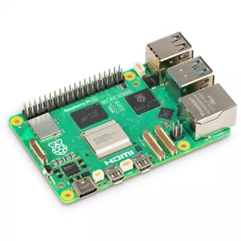 Vienplokštis kompiuteris Raspberry Pi 5 kūrimo plokštė — 2400 MHz Arm Cortex-A76, iki 16 GB LPDDR4x, MicroSD, USB 3.2, Wi‑Fi 5