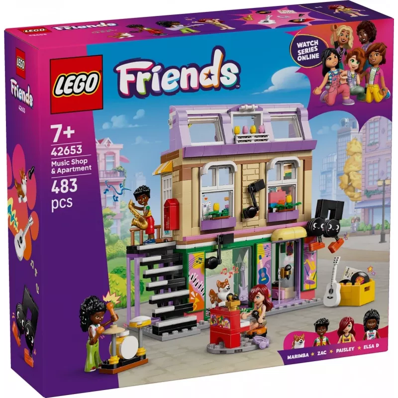 LEGO FRIENDS 42653 Muzikos parduotuvė ir butas