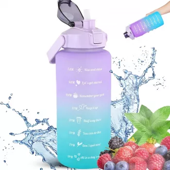 Extralink Motivational Bottle, vandens butelis, 2000 ml, violetinė-mėlyna, BUT-992