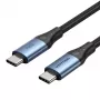 Vention USB 2.0 5A 240W 1.5m JUODAS USB-C į C laidas