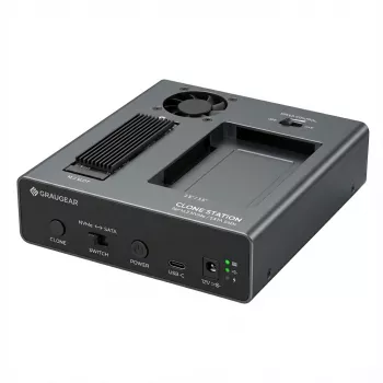 Prijungimo stotelė GrauGear G-M2ST235-CL, skirta M.2 NVMe/SATA SSD ir 2,5/3,5 colio HDD