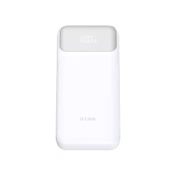 Išorinė baterija D-Link DPP-201 — 20000 mAh, 1× USB-A, 2× USB-C, balta