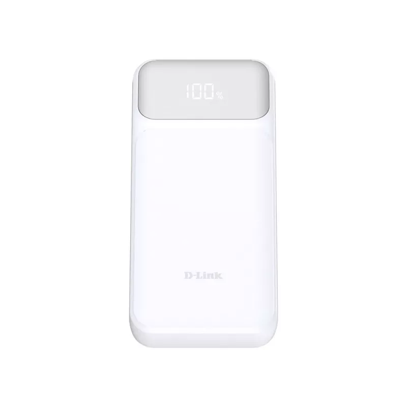 Išorinė baterija D-Link DPP-201 — 20000 mAh, 1× USB-A, 2× USB-C, balta