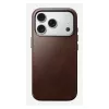 Mobiliojo telefono dėklas Nomad Traditional Leather Case, skirtas iPhone 17 Pro, odinis mikropluoštas, tinka 6,3 colio (16 cm), ruda