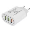 Sieninis įkroviklis MACLEAN MCE479W — 3 prievadų USB greitasis įkroviklis, 18W bendra galia