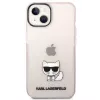 Karl Lagerfeld KLHCP14MCTRI Iphone 14 Plus / 15 Plus 6.7 Kietas dėklas Rožinis / Rožinis skaidrus Choupette Body