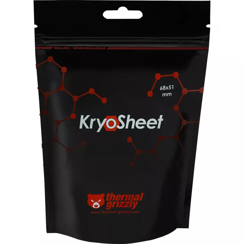 Termo tarpiklis Thermal Grizzly KryoSheet 68×51 mm antracito, 1 g