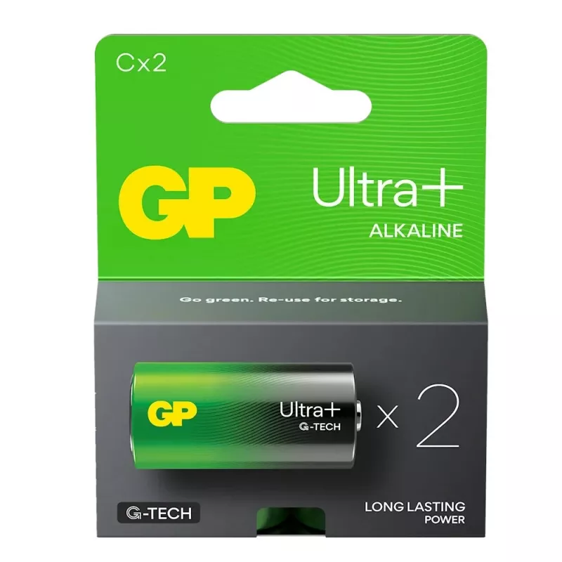 C baterija GP Alkaline ULTRA PLUS 2 vnt. pakuotėje (modelis 03014AUPETA-B2)