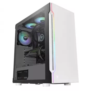 Kompiuterio korpusas Thermaltake H200 TG Snow RGB Midi Tower White
