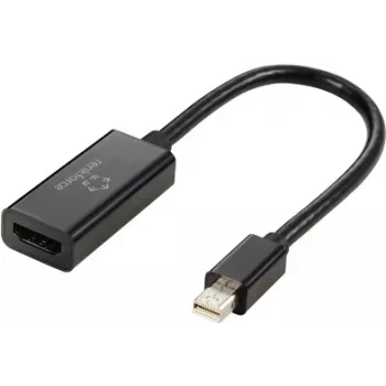 Renkforce Mini-DisplayPort adapterio laidas HDMI-A lizdas 0,55 m juodas RF-5947252 auksuoti kištuko kontaktai DisplayPort laidas (RF-5947252)