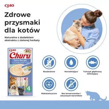 INABA Churu Tuna Recipe - kačių skanėstai - 4x14 g
