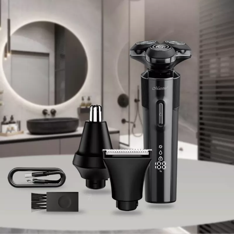 Skutimosi rinkinys Maestro MR-678 3-in-1 USB 90 min įkraunamas trimmeris barzdaskutė asmeninis kirpėjas