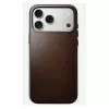 Mobiliojo telefono dėklas Nomad Traditional Leather Case, skirtas iPhone 17 Pro Max, oda / aliuminis / mikropluoštas, tinka 6,9 col. (Ruda)