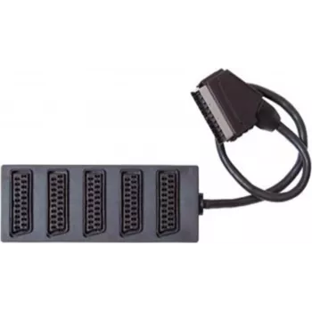 SCART jungiklių dėžutė ShiverPeaks 5 prievadų su 0,4 m SCART kabeliu (modelis 22224021)