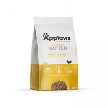 Sausas kačių ėdalas Applaws Kitten Chicken 2 kg — jaunikliams, baltymų 38%, riebalų 17%