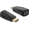 DELOCK HDMI į VGA adapteris su 3,5 mm garso ir USB maitinimo kabeliu — modelis 61082