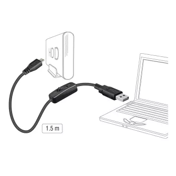 USB laidas DeLOCK 84803 USB 2.0 1,5 m USB A Micro-USB B Juodas