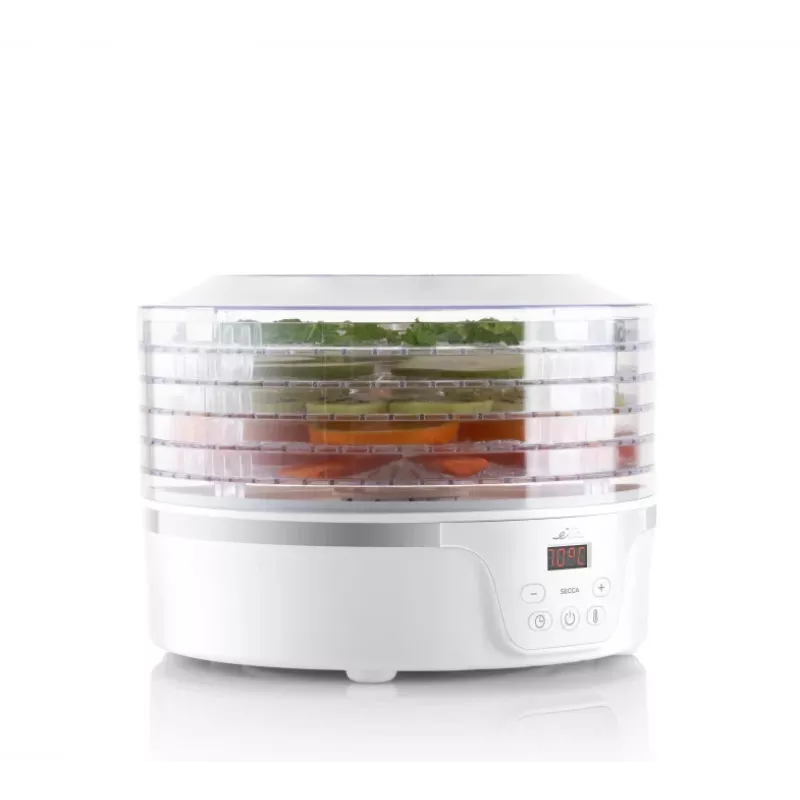 Maisto džiovyklė ETA Eta SECCA skaidri balta 380 W, LED ekranas, 24 val. laikmatis, 300×300×220 mm