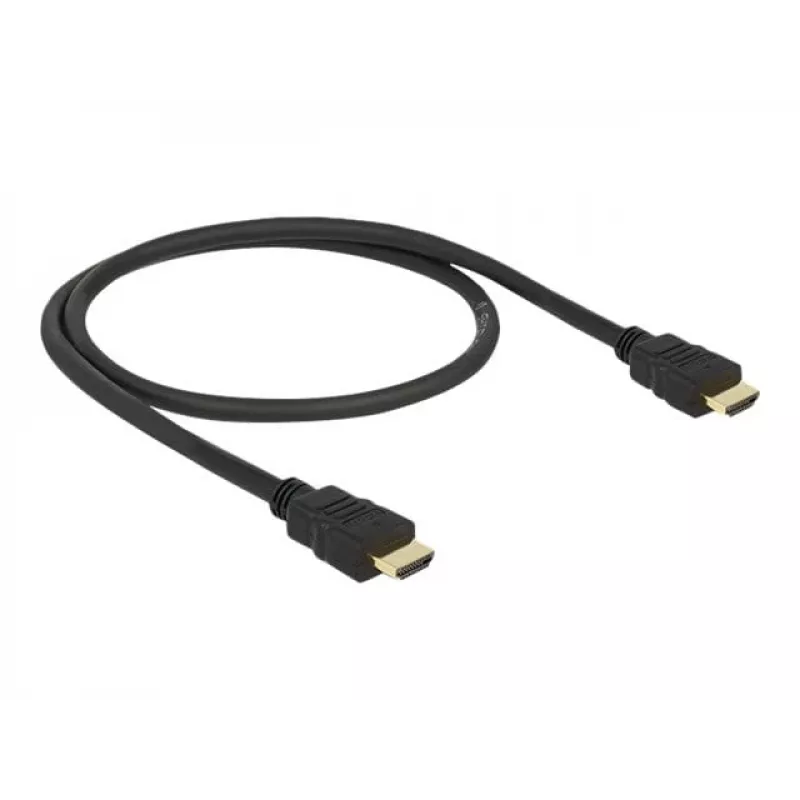 DeLOCK - Vaizdo / garso / tinklo kabelis - HDMI - 28 AWG - HDMI, 19 kontaktų (M) - HDMI, 19 kontaktų (M) - 50 cm - Juoda (84751)