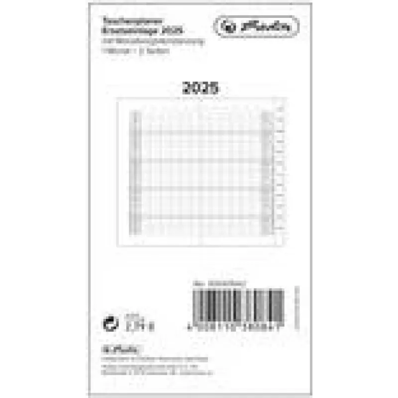Kišeninis kalendorius Herlitz 50047642 32 puslapiai juoda balta