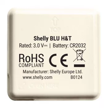 Shelly Blu H&T patalpų/lauko temperatūros ir drėgmės jutiklis laisvai pastatomas belaidis