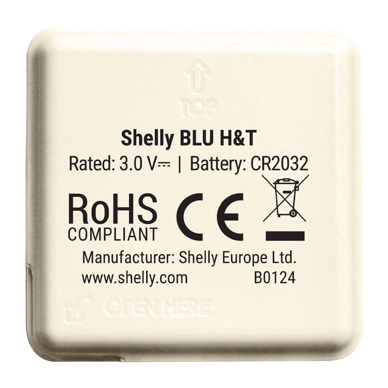 Shelly Blu H&T Vidaus / lauko temperatūros ir drėgmės jutiklis, laisvai pastatomas, belaidis