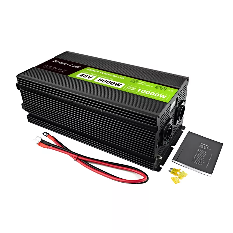 LCD keitiklis 48V 5000W/10000W gryna sinusinė su ekranu