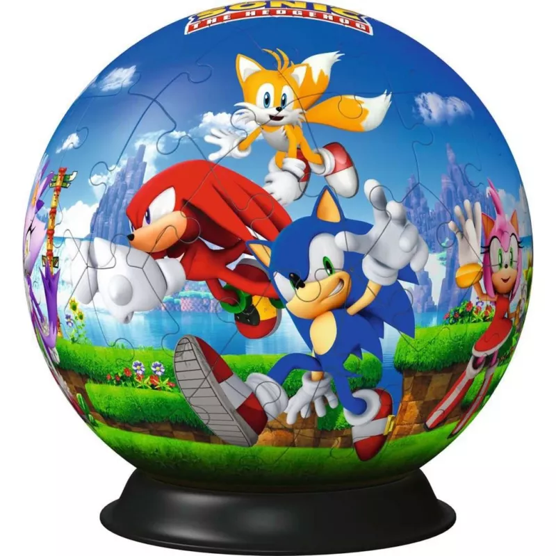 3D dėlionės kamuolys Ravensburger Sonic the Hedgehog, 72 vnt., modelis 11592