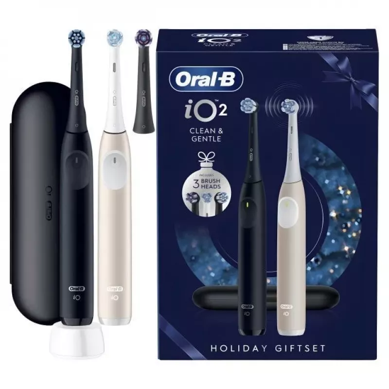 ORAL-B IO2 Duo kalėdinis dantų šepetėlių rinkinys