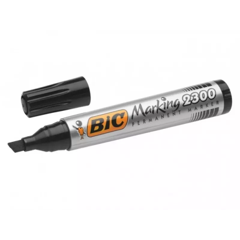 Nuolatinis žymeklis BIC ECO 2300, juodas, 4–5 mm kulkinis antgalis
