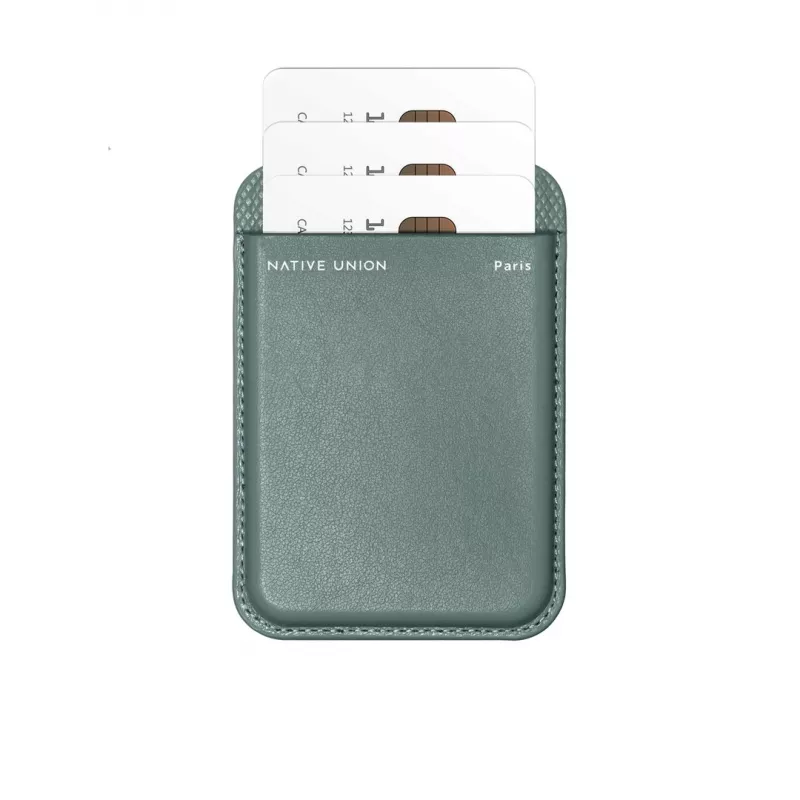 Dėklo-piniginė native union (Re) Classic žalios spalvos, suderinama su iPhone 15/15 Pro/15 Plus/15 Pro Max, iPhone 14/14 Pro/14 Plus/14 Pro Max, iPhone 13/13 Pro