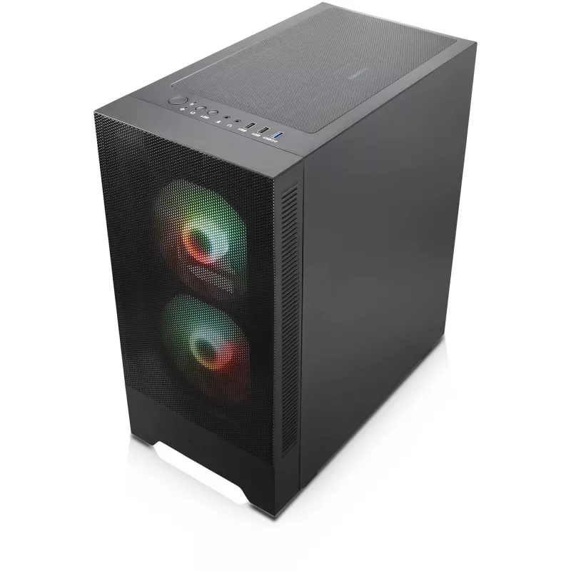 PC Case Set Silentware Flow 100 ARGB MESH — 2×140 mm priekyje, 1×120 mm gale