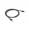 Tinklo kabelis LANBERG PCU6-10CC-0100-BK RJ-45 Cat6 1 m Juodas U/UTP