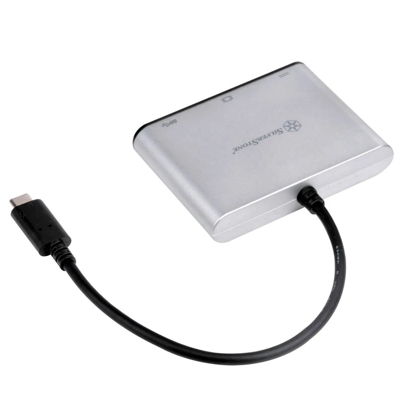 Išorinis vaizdo adapteris SidabrinėSTONE CH7517 USB-C į VGA (Chrontel CH7517) išorinio ekrano prijungimas