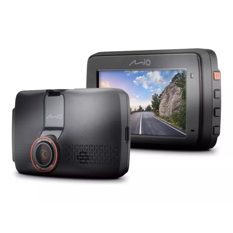 Automobilinė vaizdo kamera Dashcam MIO MiVue 802, 2560×1440 QHD 140° 60fps, 2,7 colio ekranas, baterija/USB, microSD iki 128 GB, G-smūgio daviklis, susidūrimo aptikimas