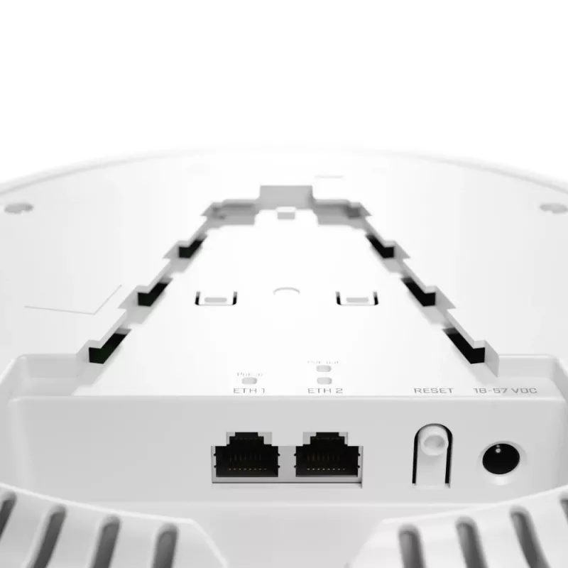 Prieigos taškas MikroTik cAP ax lubų montavimui Wi‑Fi 6 dviejų juostų 2.4 GHz/5 GHz, 1774 Mbps, 2x RJ45, IP20, RouterOS