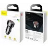 Automobilinis USB greitasis įkroviklis Baseus CCMLC20A-01 – išmaniesiems telefonams, įvestis 12–24 V, išvestis iki 20 V, juoda